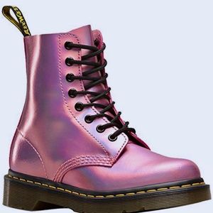 Pink Holographic Doc Martens